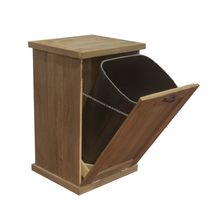 Load image into Gallery viewer, Single Trash Can - Tilt Out - Walnut Stain