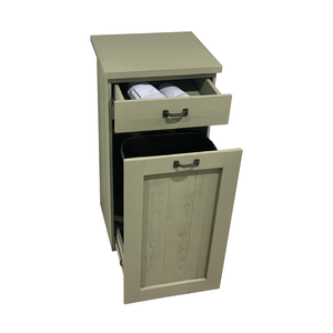 Single Trash Can - Slide Out - Top Drawer - Green