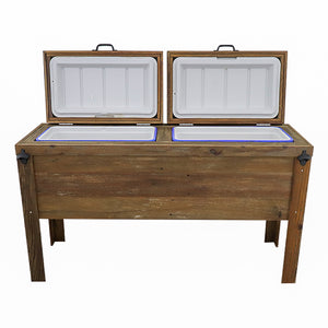 Double Rustic Cooler - Walnut Stain