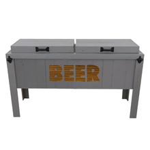 Load image into Gallery viewer, Grey Double Rustic Cooler, 1 engraved line