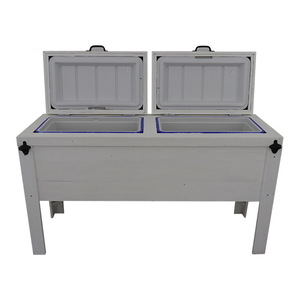 Double Cooler with 3 Engraved Lines - White Paint