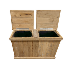 Load image into Gallery viewer, Double Trash / Recycling Can w/ A Top Line Engraving