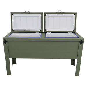 Sagebrush Green Double Cooler with black Metal Adornments