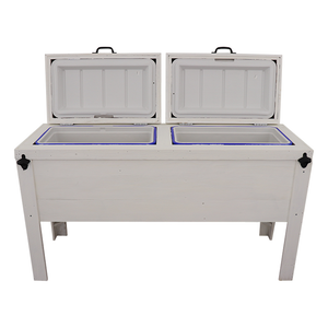 Double Rustic Cooler - White