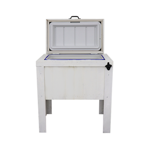 Single Cooler with Bottle Open & Handle - White