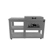 Load image into Gallery viewer, Single Cooler with table - Grey - black adornment - towel holder - bottle opener - handle