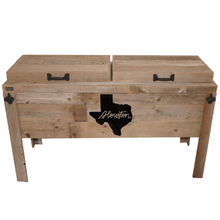 Load image into Gallery viewer, Double Rustic Cooler - Natural - Houston, Tx Cutout