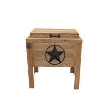 Load image into Gallery viewer, Wooden cooler - star with rope