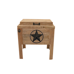 Wooden cooler - star with rope