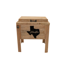 Load image into Gallery viewer, Single Cooler with Houston, Texas Cutout - Natural