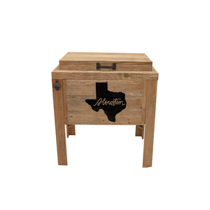 Single Cooler with Houston, Texas Cutout - Natural