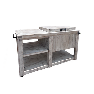 White Washed Single Cooler with Table