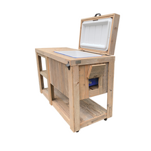 Load image into Gallery viewer, Rustic Cooler with Table - Bottle Opener - Handle