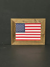Load image into Gallery viewer, U.S. Flag in Wooden Frame – Flat Frame (Natural/Stained)
