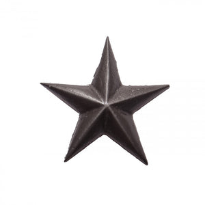 2-1/2" CAST STAR, NAIL IN - MEDIUM - PEWTER