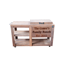 Load image into Gallery viewer, Rustic Cooler with 3 Engraved lines, pewter