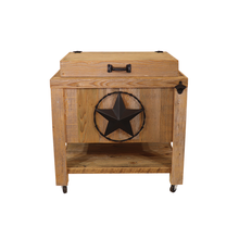 Load image into Gallery viewer, Rustic Frio Cooler - 45 Quart - Star w/ Barbed Wire - Black