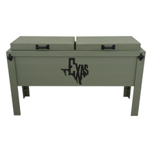 Load image into Gallery viewer, Double Rustic Cooler - Green - Metal Texas Cutout