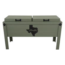Load image into Gallery viewer, Double Rustic Cooler - Green - Metal Cutout