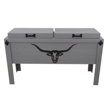 Load image into Gallery viewer, Double Rustic Cooler - Grey - Metal Cutout