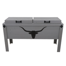 Load image into Gallery viewer, Double Rustic Cooler - Grey  - Metal Cutout