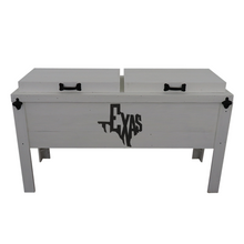 Load image into Gallery viewer, Double Rustic Cooler - White - Metal Texas Cutout