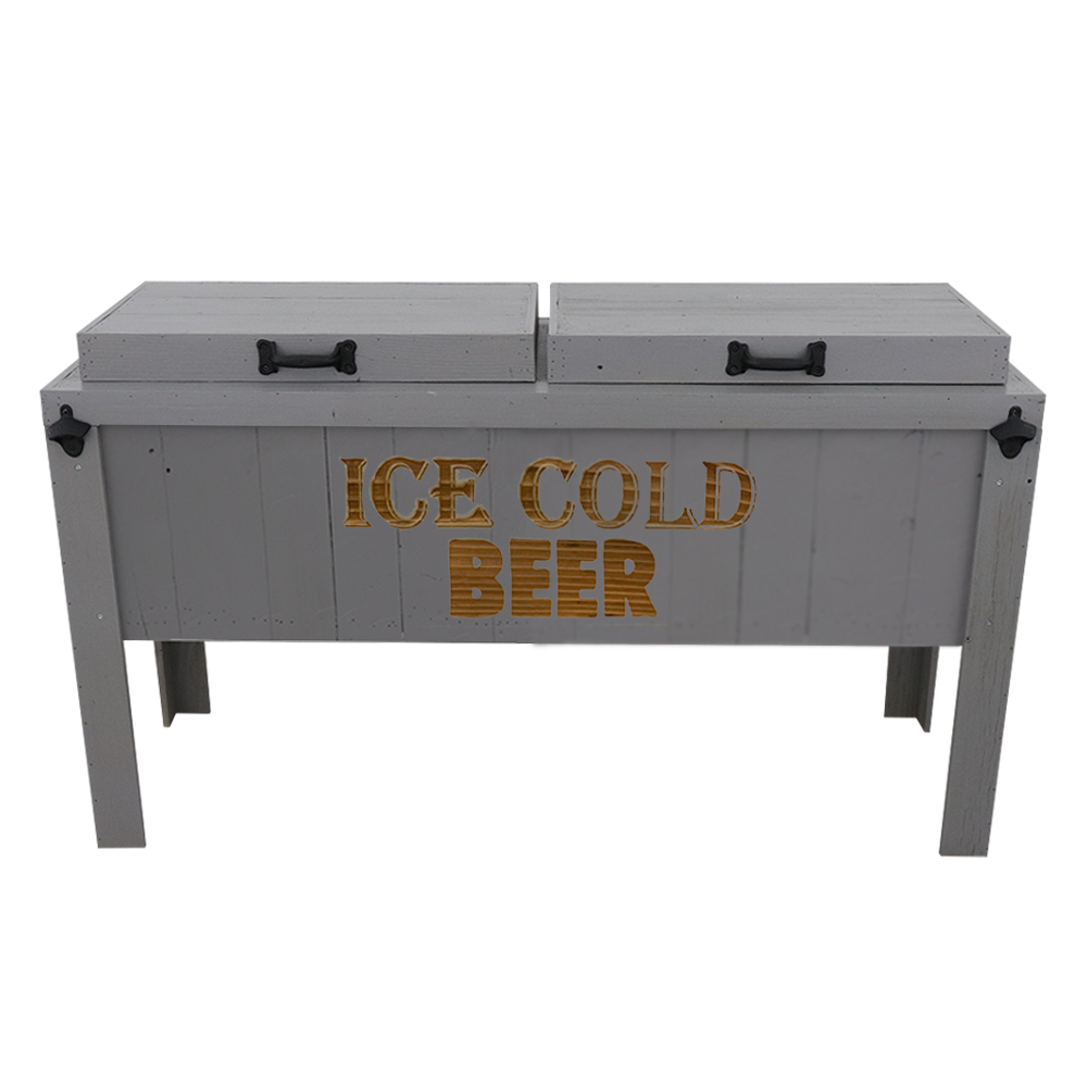grey double engraved cooler