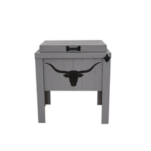 Load image into Gallery viewer, Single Rustic Cooler - Stonehedge Grey - Longhorn Head