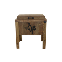 Load image into Gallery viewer, Single Rustic Cooler - Walnut Stain - Texas Cutout