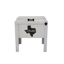 Load image into Gallery viewer, Single Rustic Cooler - White - Houston, TX Cutout