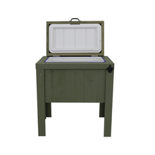 Load image into Gallery viewer, single rustic cooler, sagebrush green, engraved