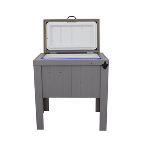 rustic single cooler, stonehedge grey, engraved