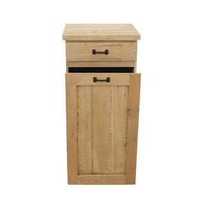 Single Trash Can - Slide Out - Top Drawer - Natural