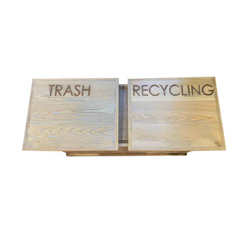 Top Line engraved trash/recycle can